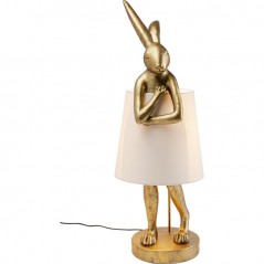 Table Lamp Animal Rabbit Gold/White 88cm